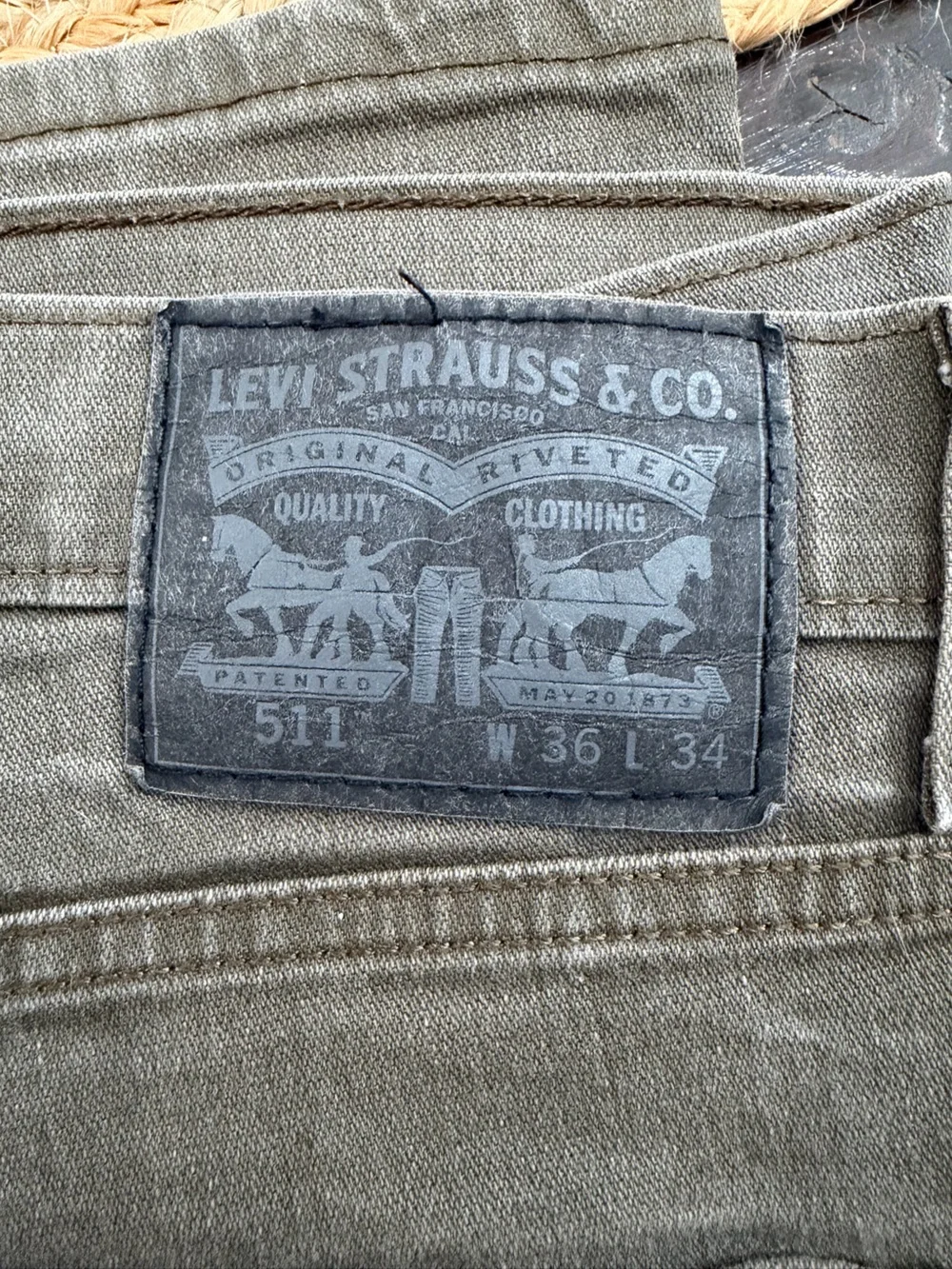 Levi's Men's Straight Jeans in Gray Olive